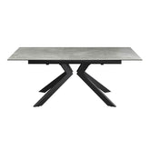Athens Grey Matte Ceramic Extending Dining Table - Pendle Village Furniture